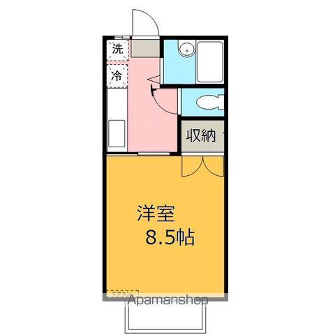 コーポミスティオス(1K/2階)の間取り写真