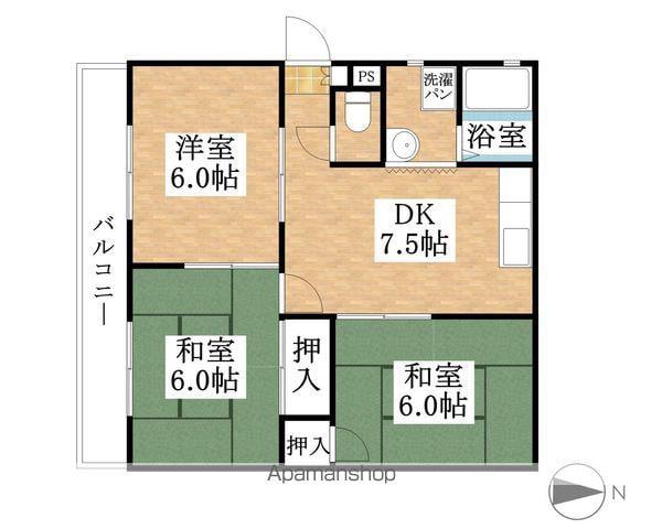 坂井マンション(3DK/3階)の間取り写真