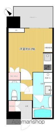 シティタワー新宿(ワンルーム/17階)の間取り写真