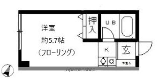 小石川ガーデン(ワンルーム/1階)の間取り写真