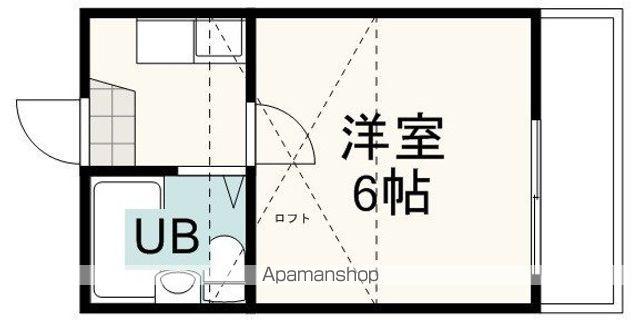 ウォールデン御門台(1K/1階)の間取り写真