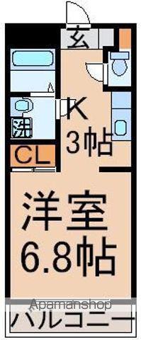 サンドリバー立川(1K/1階)の間取り写真