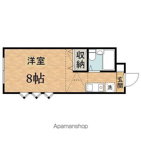 ベルコート(ワンルーム/2階)の間取り写真