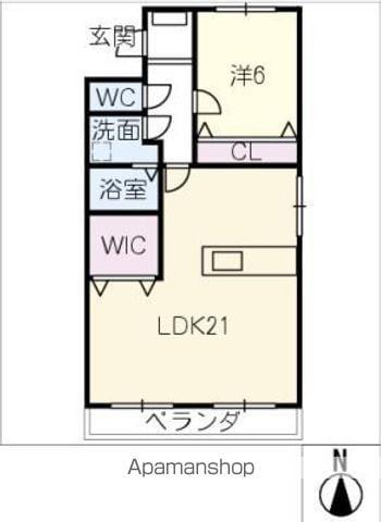 キャッスル東栄A棟(1LDK/4階)の間取り写真