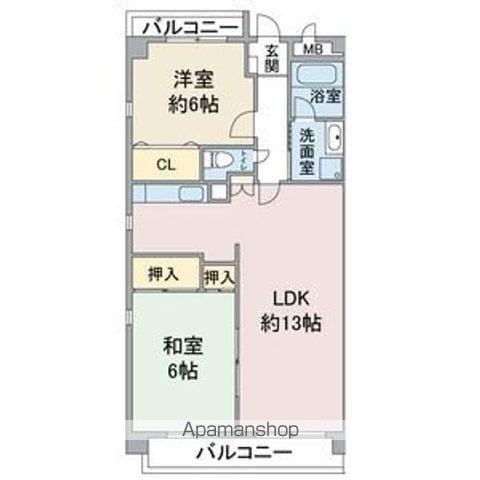 ラ・フォーレ一社(2LDK/2階)の間取り写真