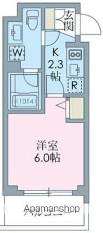 HF八王子レジデンス(1K/6階)の間取り写真