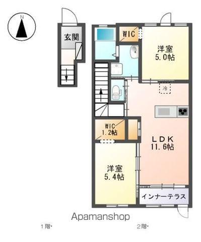 グレーシア(2LDK/2階)の間取り写真