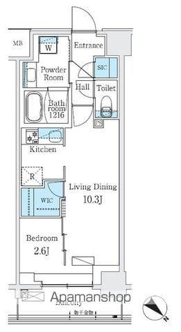 URBAN BREEZE 巣鴨(1LDK/7階)の間取り写真