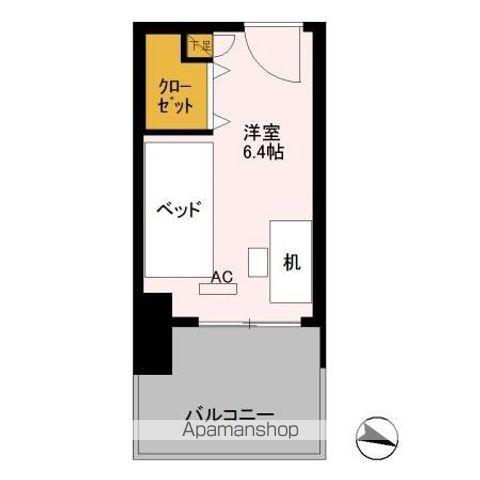 ロイヤルパークスER万代 SHARE万代(ワンルーム/2階)の間取り写真