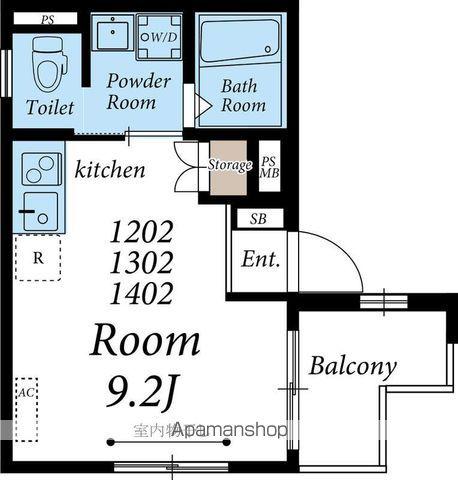 エクレーレ舜プリモ(ワンルーム/2階)の間取り写真