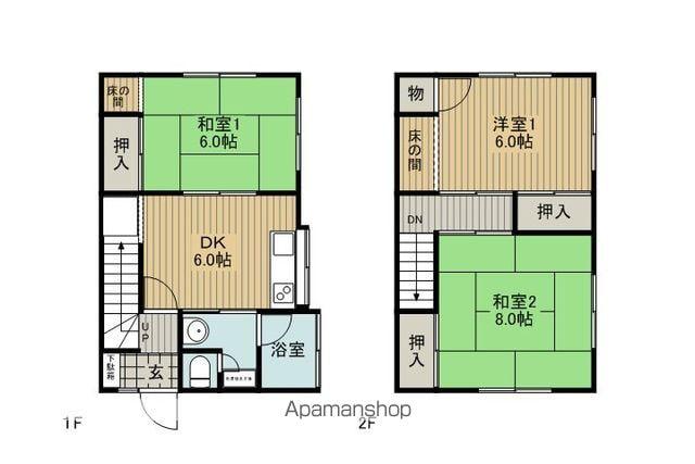 矢崎コーポ(3DK/1階)の間取り写真