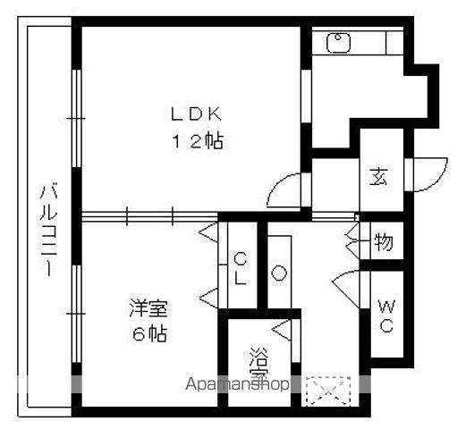 マノアール泉(1LDK/7階)の間取り写真