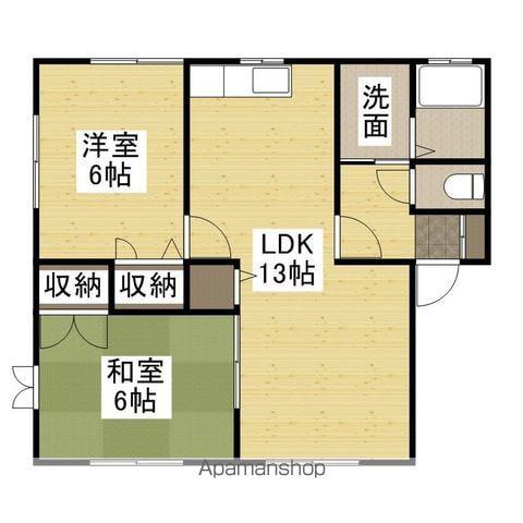 サニーハイツ(2LDK/1階)の間取り写真