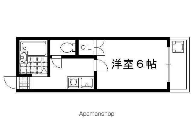 ヴィラ花池(1K/1階)の間取り写真