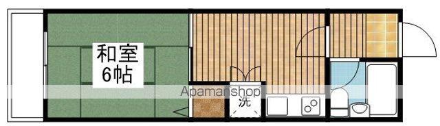 ダイアパレス万代(1DK/2階)の間取り写真