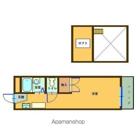 アバロン(ワンルーム/2階)の間取り写真