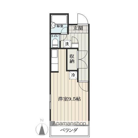 アムールみしま(ワンルーム/4階)の間取り写真