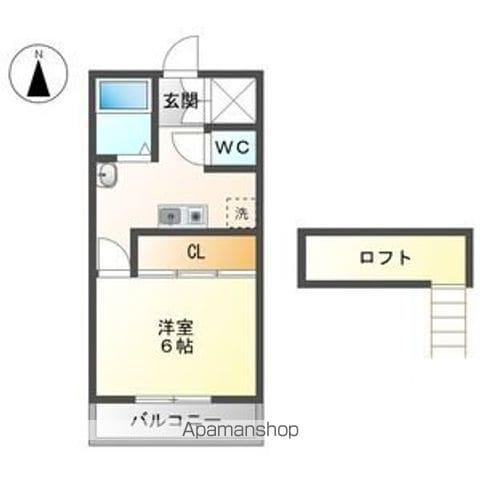 YASURAGI(1DK/2階)の間取り写真