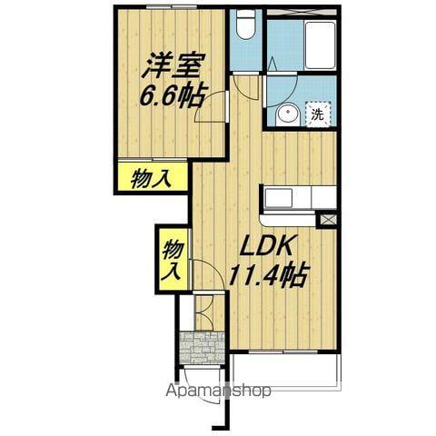 プリオールⅠ(1LDK/1階)の間取り写真