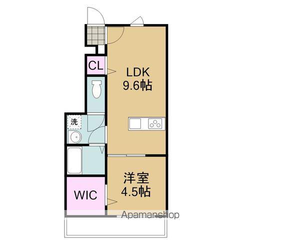 ヒッポ東門(1LDK/1階)の間取り写真