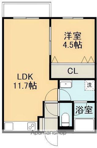 ユニBOX.4(1LDK/3階)の間取り写真