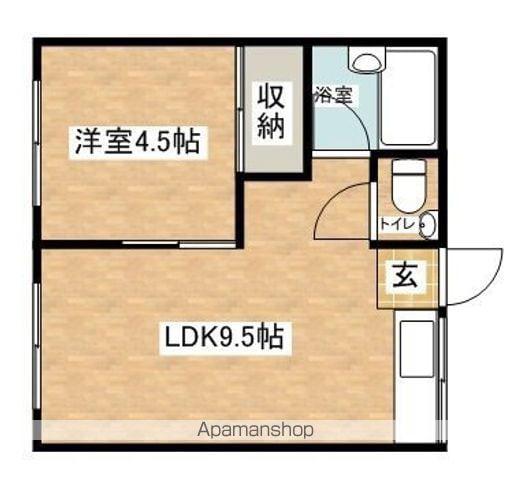 ハイツみうら(1LDK/1階)の間取り写真