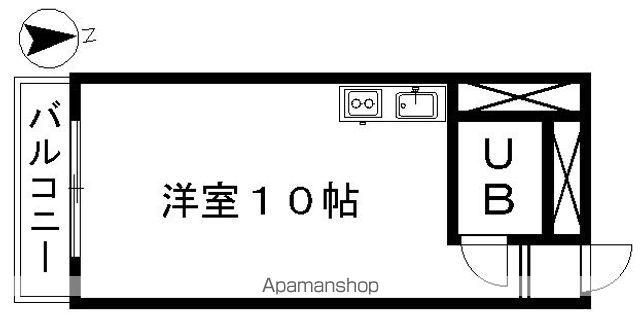 ツインズ1991(ワンルーム/5階)の間取り写真