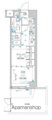 セジョリ上石神井(1DK/1階)の間取り写真