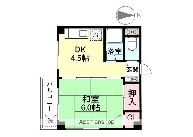 ハイコーポサカノ新庄(1DK/1階)の間取り写真