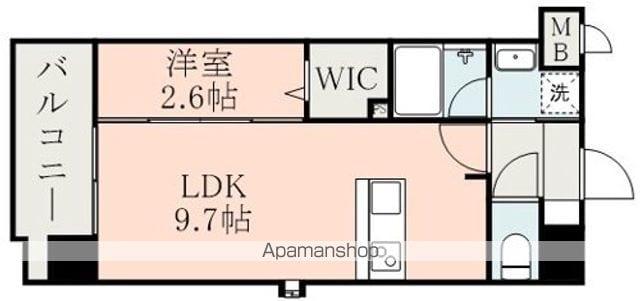 ラ・シック九学前(1LDK/12階)の間取り写真