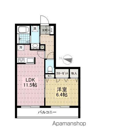 GRANDE CHARIOT(1LDK/3階)の間取り写真