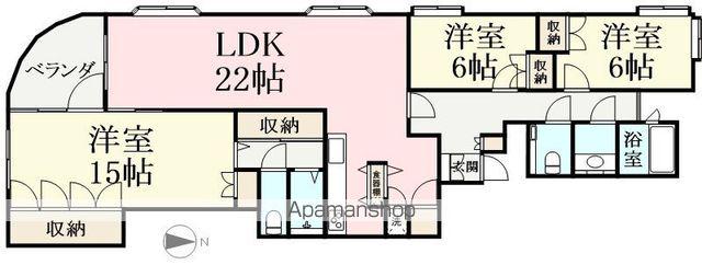 ベルトピア・二の宮(3LDK/1階)の間取り写真