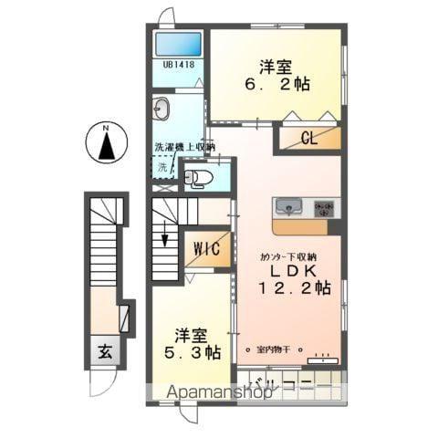 クオーレ(2LDK/2階)の間取り写真