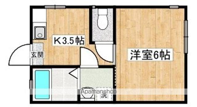 メゾンドメンフィス(1K/1階)の間取り写真