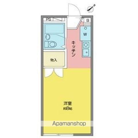 ニシヤマハイツ(ワンルーム/1階)の間取り写真