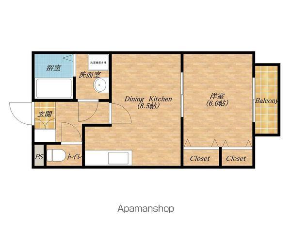 RINON東貝塚(1LDK/1階)の間取り写真