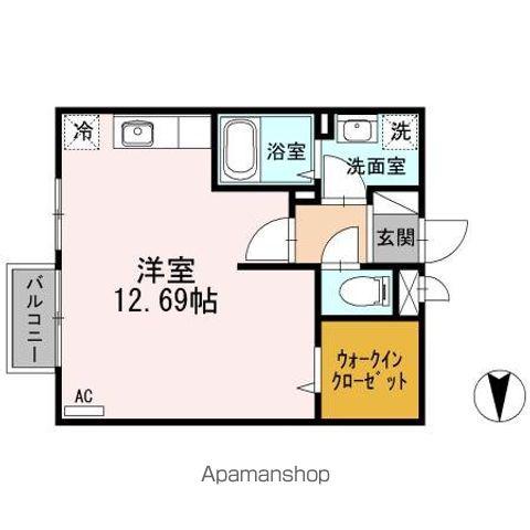 ヴィーブル和み B(ワンルーム/2階)の間取り写真