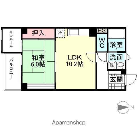 ファイブ・ベル(1LDK/2階)の間取り写真