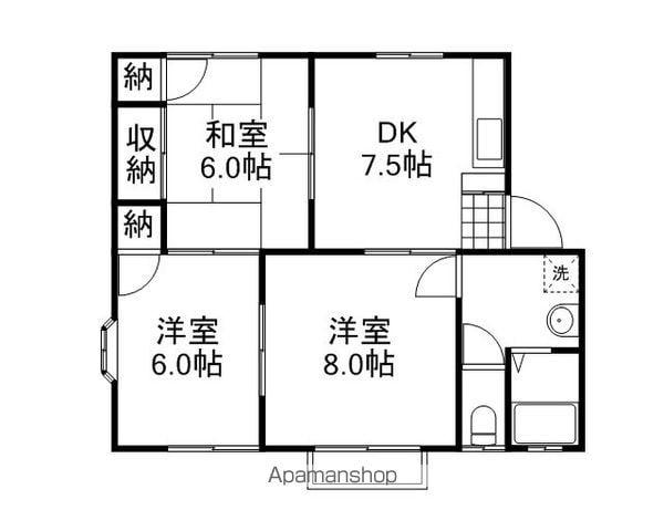 コーポさくら Ⅰ(3DK/2階)の間取り写真