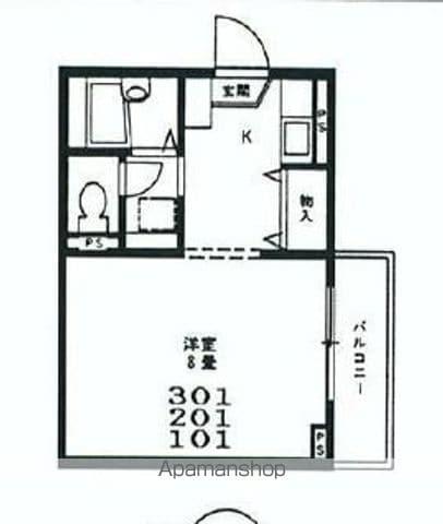 エスペランサ(1K/3階)の間取り写真