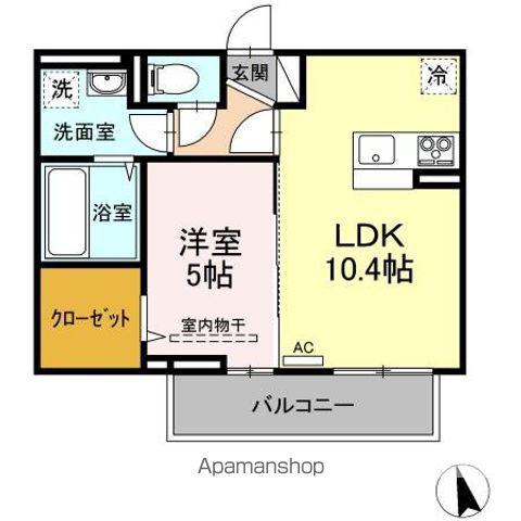 グランディ イグニスⅤ(1LDK/2階)の間取り写真