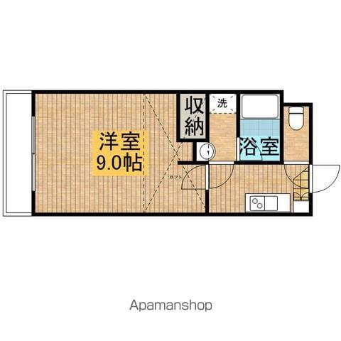 プランタンS(1K/1階)の間取り写真