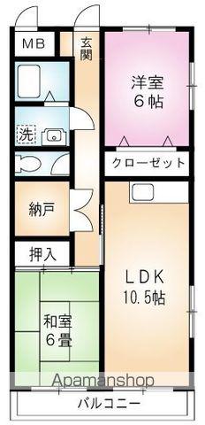 ファミール小作台(2SLDK/3階)の間取り写真