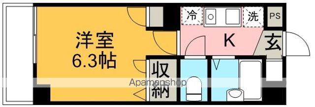 カサル・ミーサ(1K/1階)の間取り写真