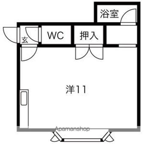 ルミエール美園(ワンルーム/2階)の間取り写真