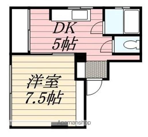 児玉ビル(1DK/3階)の間取り写真