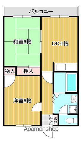 サンチェリー25(2DK/3階)の間取り写真