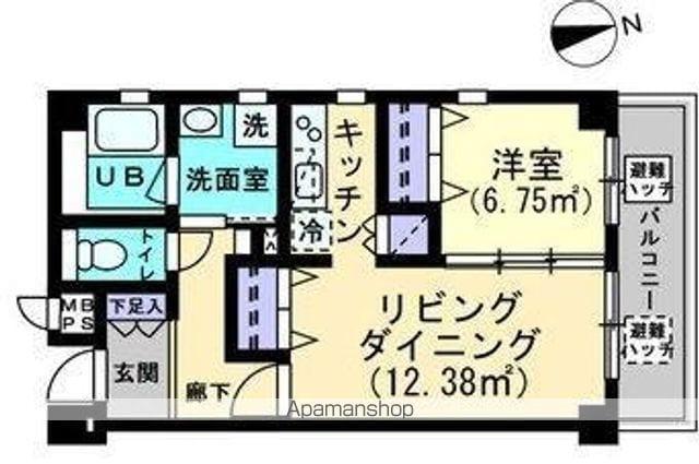 リマーク旅籠町(1LDK/7階)の間取り写真