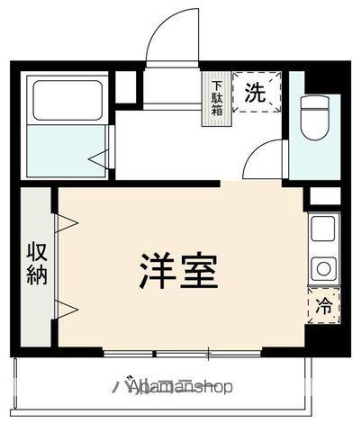 パテルノステル(ワンルーム/4階)の間取り写真