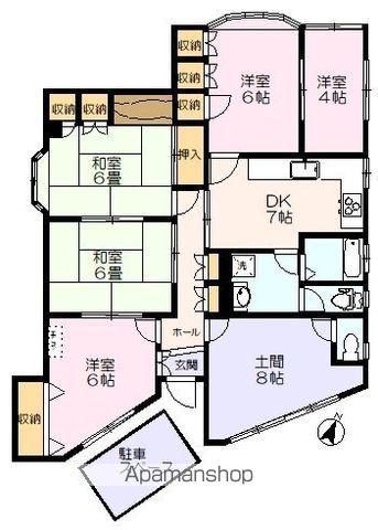 ブランシェ八潮(5DK/1階)の間取り写真